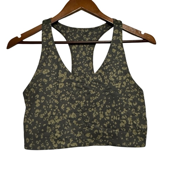 Women's Zella Green Leopard Print Sports Bra - Picture 1 of 8